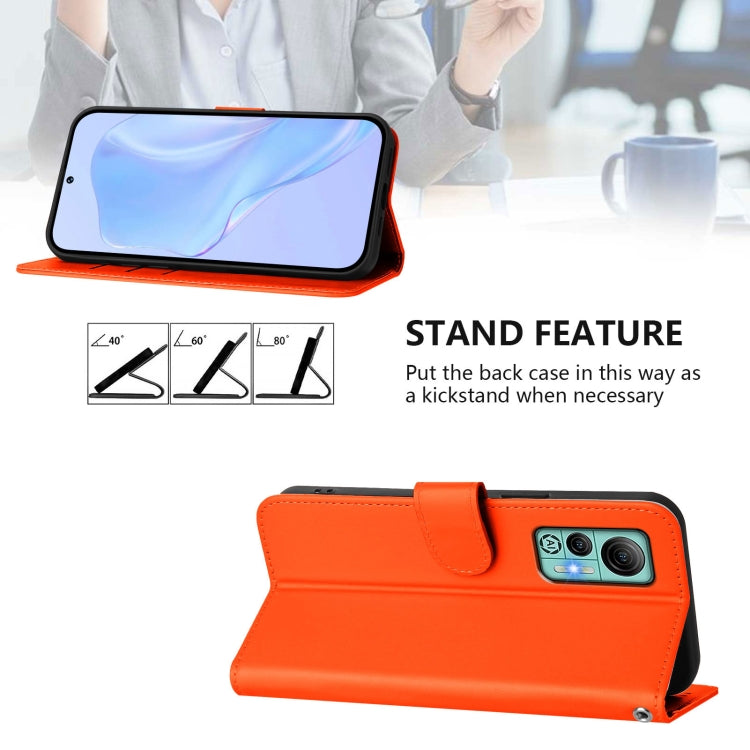 For Ulefone Note 14 Skin Feel Solid Color Leather Phone Case with Lanyard(Orange) - Ulefone Cases by PMC Jewellery | Online Shopping South Africa | PMC Jewellery | Buy Now Pay Later Mobicred