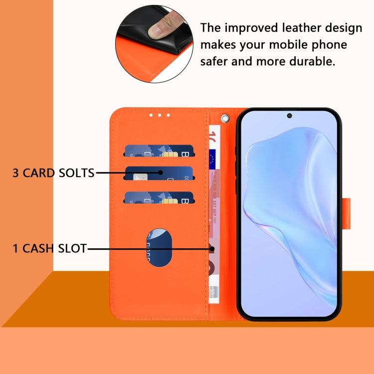 For Ulefone Note 14 Skin Feel Solid Color Leather Phone Case with Lanyard(Orange) - Ulefone Cases by PMC Jewellery | Online Shopping South Africa | PMC Jewellery | Buy Now Pay Later Mobicred