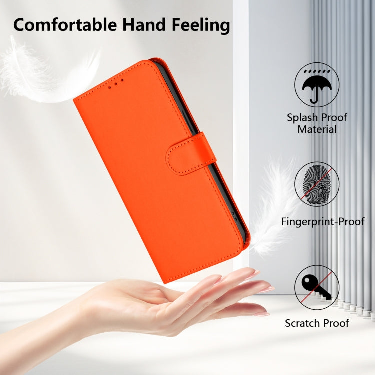 For Ulefone Note 14 Skin Feel Solid Color Leather Phone Case with Lanyard(Orange) - Ulefone Cases by PMC Jewellery | Online Shopping South Africa | PMC Jewellery | Buy Now Pay Later Mobicred