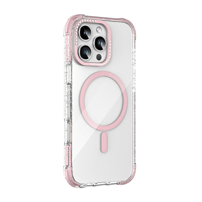 For iPhone 16 Pro Mutural Blink Series Glitter Edge MagSafe Magnetic Phone Case(Pink) - iPhone 16 Pro Cases by Mutural | Online Shopping South Africa | PMC Jewellery | Buy Now Pay Later Mobicred