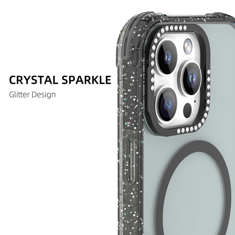 For iPhone 16 Mutural Blink Series Glitter Edge MagSafe Magnetic Phone Case(White) - iPhone 16 Cases by Mutural | Online Shopping South Africa | PMC Jewellery | Buy Now Pay Later Mobicred