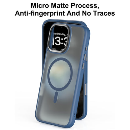 For iPhone 16 Mutural Skin Feel Series Frosted MagSafe Magnetic Phone Case(Blue) - iPhone 16 Cases by Mutural | Online Shopping South Africa | PMC Jewellery | Buy Now Pay Later Mobicred