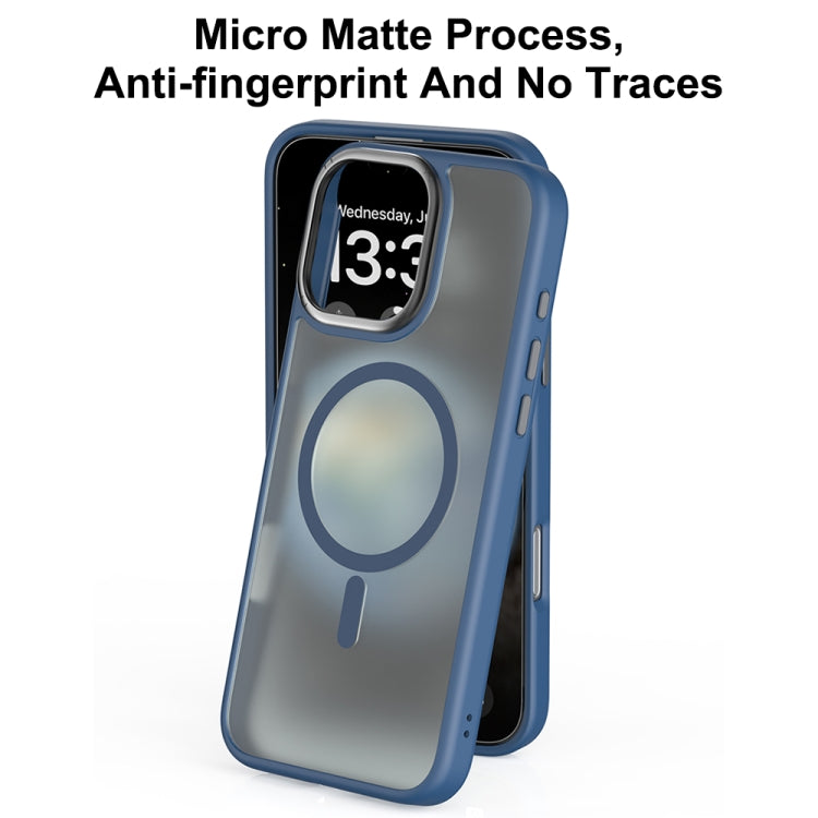 For iPhone 16 Pro Mutural Skin Feel Series Frosted MagSafe Magnetic Phone Case(Blue) - iPhone 16 Pro Cases by Mutural | Online Shopping South Africa | PMC Jewellery | Buy Now Pay Later Mobicred