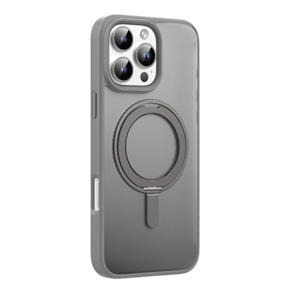 For iPhone 16 Pro Max Mutural Armor Series MagSafe Magnetic Holder Phone Case(Grey) - iPhone 16 Pro Max Cases by Mutural | Online Shopping South Africa | PMC Jewellery | Buy Now Pay Later Mobicred