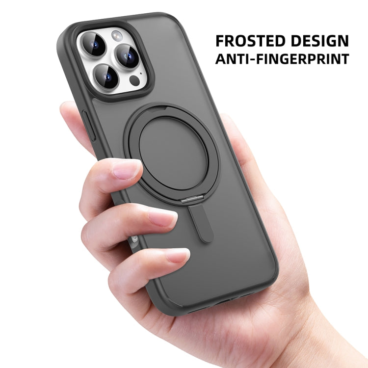 For iPhone 16 Mutural Armor Series MagSafe Magnetic Holder Phone Case(Black) - iPhone 16 Cases by Mutural | Online Shopping South Africa | PMC Jewellery | Buy Now Pay Later Mobicred