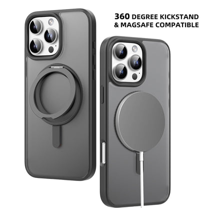 For iPhone 16 Pro Max Mutural Armor Series MagSafe Magnetic Holder Phone Case(Grey) - iPhone 16 Pro Max Cases by Mutural | Online Shopping South Africa | PMC Jewellery | Buy Now Pay Later Mobicred