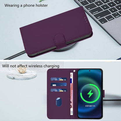 For Huawei Pura 70 Pro / 70 Pro+ Skin Feel Solid Color Leather Phone Case with Lanyard(Violet) - Huawei Cases by PMC Jewellery | Online Shopping South Africa | PMC Jewellery | Buy Now Pay Later Mobicred