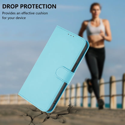 For Samsung Galaxy S25 Ultra 5G Skin Feel Solid Color Leather Phone Case with Lanyard(Sky Blue) - Galaxy S25 Ultra 5G Cases by PMC Jewellery | Online Shopping South Africa | PMC Jewellery | Buy Now Pay Later Mobicred