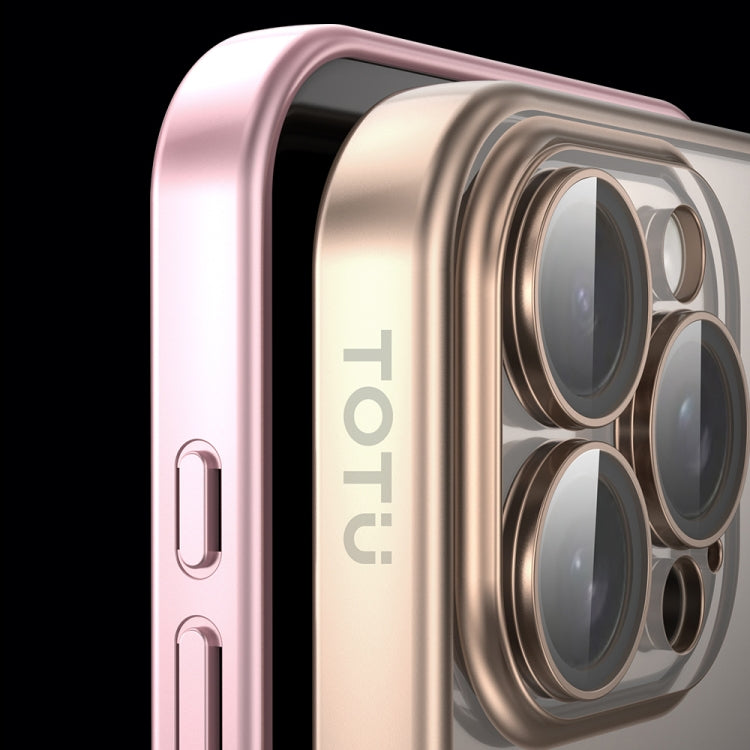 For iPhone 16 TOTU PC-2 Soft Jane Series Electroplated TPU Phone Case with Lens Film(Pink) - iPhone 16 Cases by TOTUDESIGN | Online Shopping South Africa | PMC Jewellery | Buy Now Pay Later Mobicred