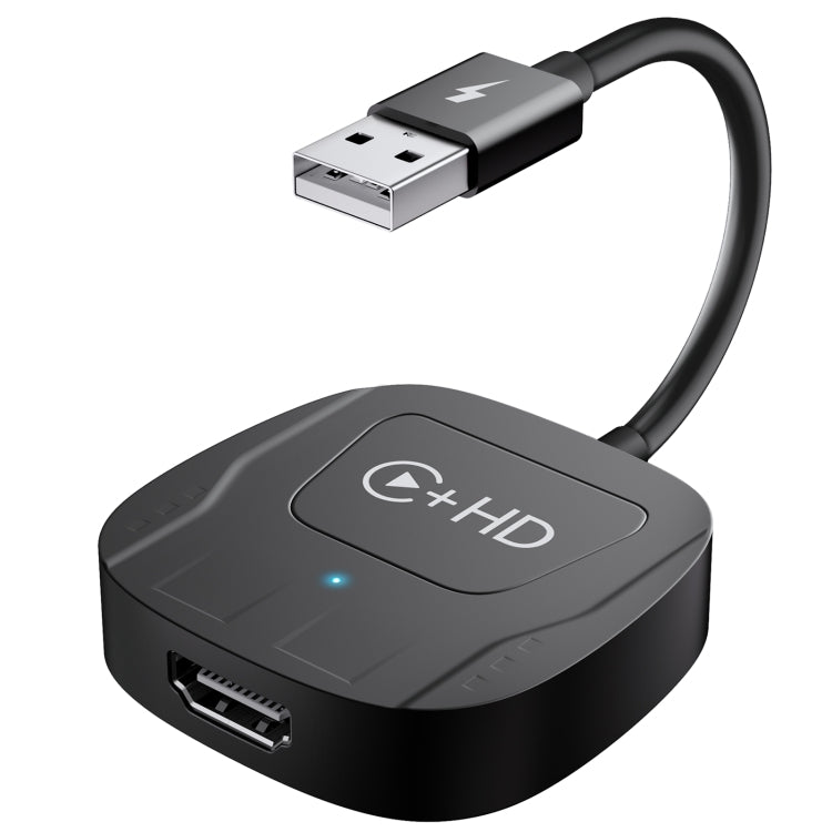 USB and HDMI Wired to Wireless CarPlay Auto Adapter, Specification:Square(Black) - free shipping - PMC Jewellery - Order now!