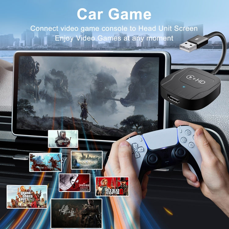 USB and HDMI Wired to Wireless CarPlay Auto Adapter, Specification:Square(White) - free shipping - PMC Jewellery - Order now!