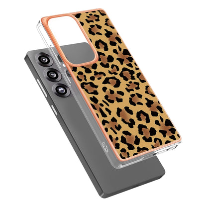 For Samsung Galaxy S25 Ultra 5G Electroplating Marble Dual-side IMD Phone Case(Leopard Print) - Galaxy S25 Ultra 5G Cases by PMC Jewellery | Online Shopping South Africa | PMC Jewellery | Buy Now Pay Later Mobicred