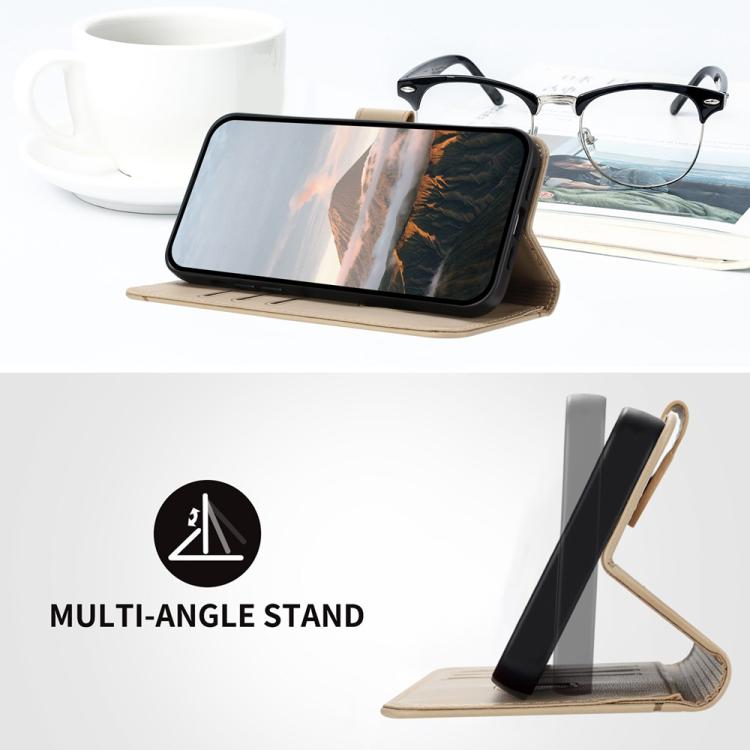 For iPhone 17 Pro Max Triangle Pattern Buckle Clasp Leather Phone Case(Gold) - free shipping - PMc TechLife - Order now!