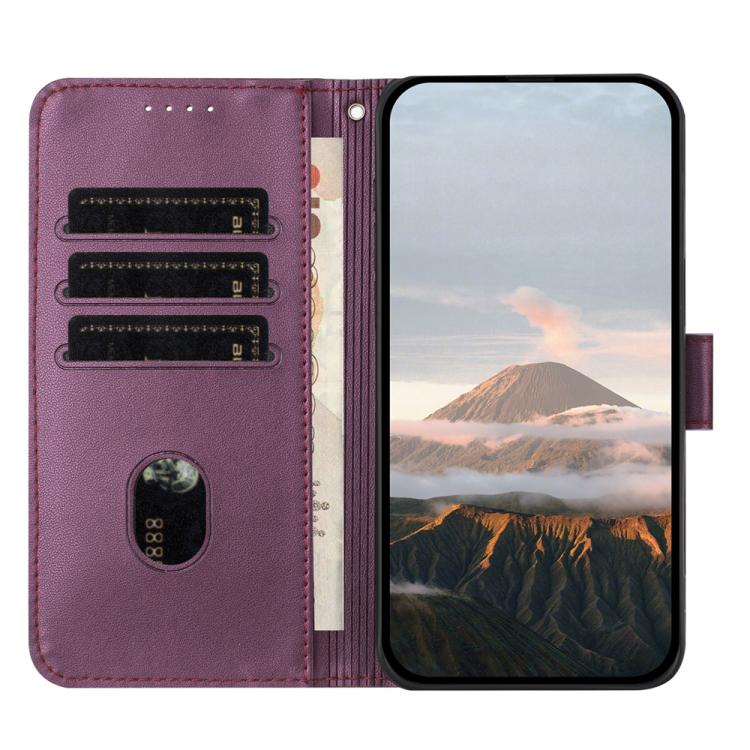 For iPhone 17 Pro Triangle Pattern Buckle Clasp Leather Phone Case(Dark Purple) - free shipping - PMc TechLife - Order now!