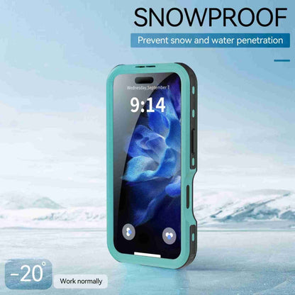 For iPhone 16 Pro Max RedPepper IP68 Waterproof Triple-proof MagSafe Phone Case(Black Blue) - iPhone 16 Pro Max Cases by RedPepper | Online Shopping South Africa | PMC Jewellery | Buy Now Pay Later Mobicred