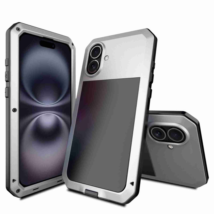 For iPhone 16 RedPepper Triple-proof Metal Phone Case(Silver) - free shipping - PMC Jewellery - Order now!
