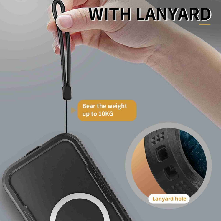 For iPhone 16 Pro Max RedPepper IP68 Waterproof Triple-proof MagSafe Phone Case(Black) - free shipping - PMC Jewellery - Order now!