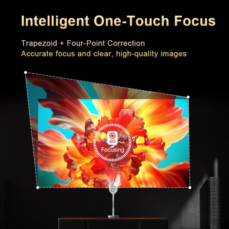 TS-3 1280x720P 260ANSI HiSilicon 352 Android 9.0 Telescopic Projector, UK Plug(White) - LED Projector by PMC TechLife | Online Shopping South Africa | PMC TechLife | Buy Now Pay Later Mobicred