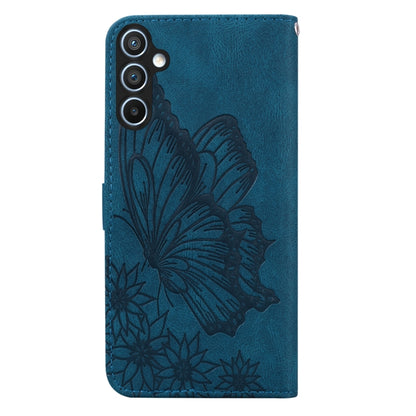 For Samsung Galaxy S25+ 5G Retro Skin Feel Butterflies Embossing Horizontal Flip Leather Phone Case(Blue) - Galaxy S25+ 5G Cases by PMC Jewellery | Online Shopping South Africa | PMC Jewellery | Buy Now Pay Later Mobicred