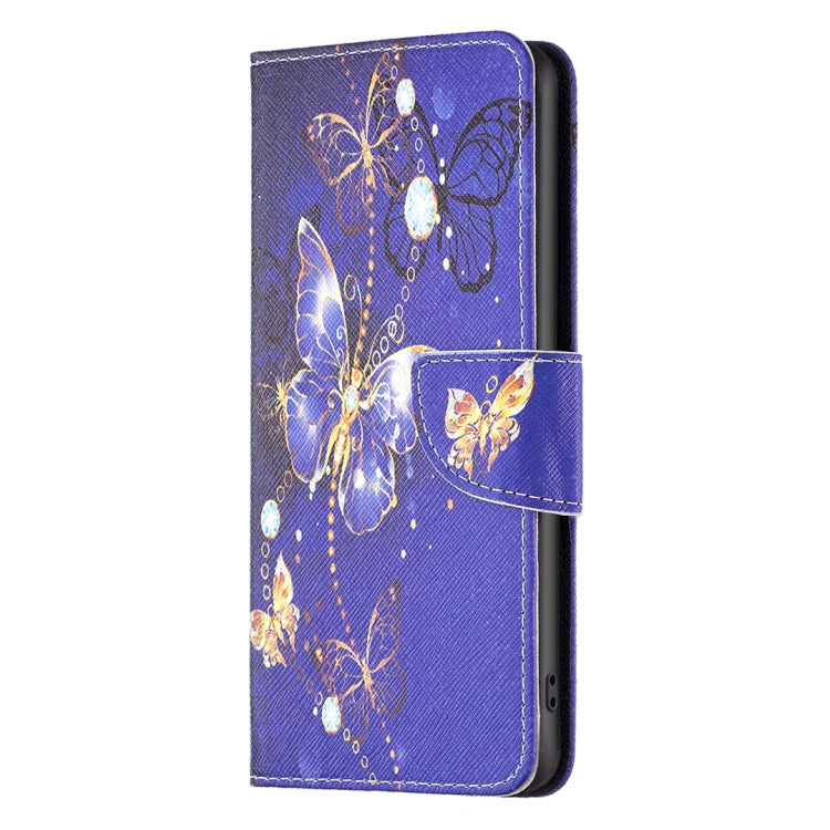 For Samsung Galaxy S25+ 5G Colored Drawing Pattern Leather Phone Case(Purple Butterfly) - Galaxy S25+ 5G Tempered Glass by PMC Jewellery | Online Shopping South Africa | PMC Jewellery | Buy Now Pay Later Mobicred