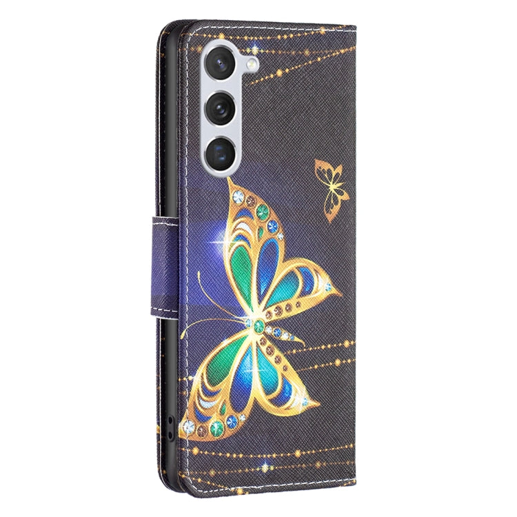 For Samsung Galaxy S25 5G Colored Drawing Pattern Leather Phone Case(Big Butterfly) - Galaxy S25 5G Cases by PMC Jewellery | Online Shopping South Africa | PMC Jewellery | Buy Now Pay Later Mobicred