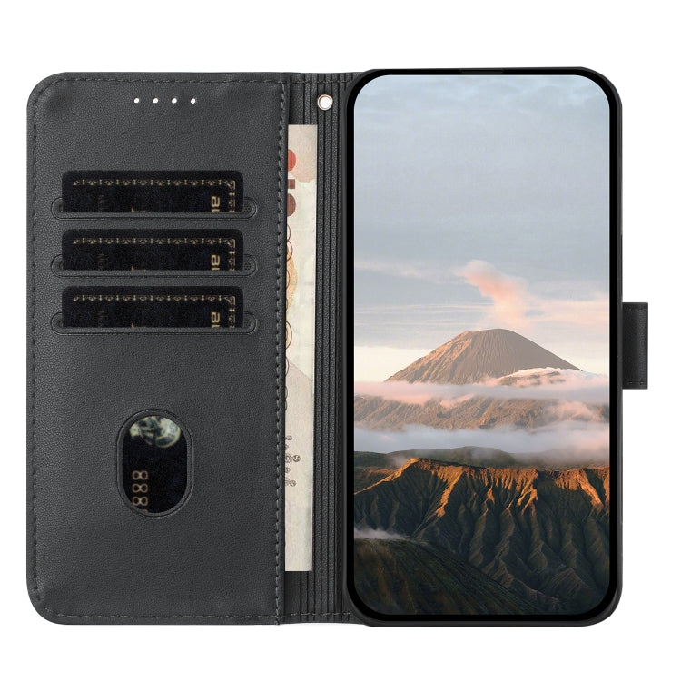 For Motorola Moto G Stylus 2024 Triangle Pattern Buckle Clasp Leather Phone Case(Black) - free shipping - PMC Jewellery - Order now!