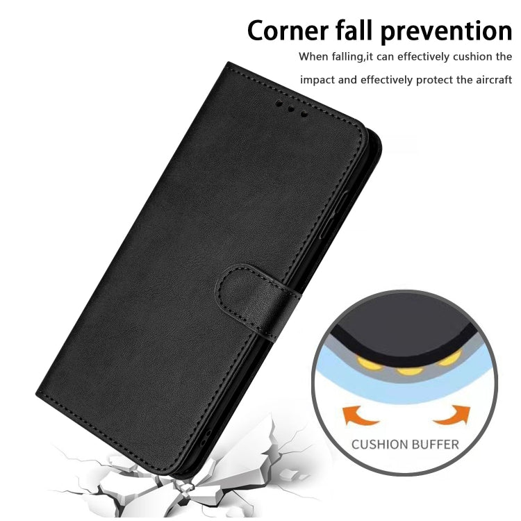 For Samsung Galaxy S25 Ultra 5G Solid Calf Texture Flip Leather Phone Case(Black) - Galaxy S25 Ultra 5G Cases by PMC TechLife | Online Shopping South Africa | PMC TechLife | Buy Now Pay Later Mobicred