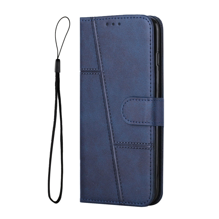 For Samsung Galaxy S25 Ultra 5G Stitching Calf Texture Buckle Leather Phone Case(Blue) - Galaxy S25 Ultra 5G Cases by PMC Jewellery | Online Shopping South Africa | PMC Jewellery | Buy Now Pay Later Mobicred