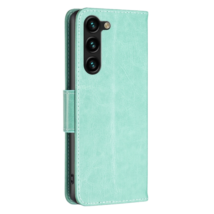 For Samsung Galaxy S25+ 5G Embossing Two Butterflies Pattern Leather Phone Case(Green) - free shipping - PMC Jewellery - Order now!