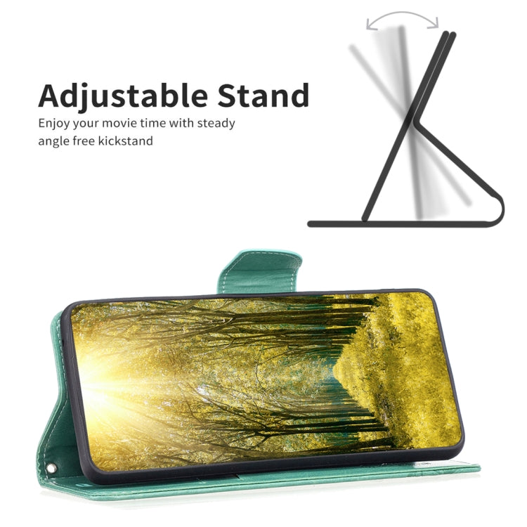 For Samsung Galaxy S25+ 5G Embossing Two Butterflies Pattern Leather Phone Case(Green) - free shipping - PMC Jewellery - Order now!
