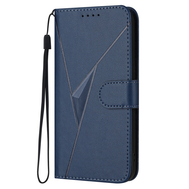 For Tecno Spark Go 2024 Triangle Pattern Buckle Clasp Leather Phone Case(Royal Blue) - free shipping - PMC Jewellery - Order now!