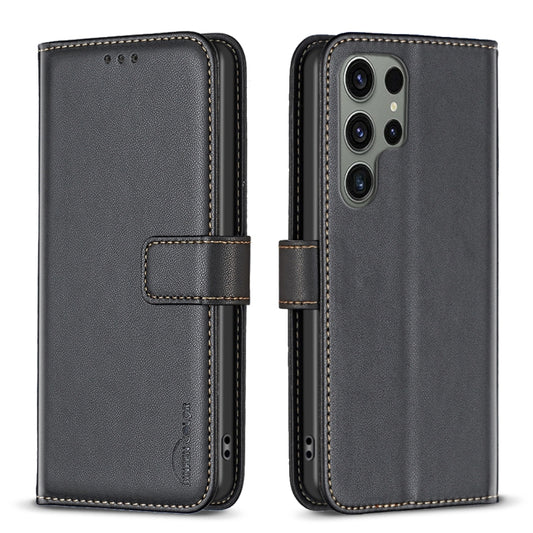 For Samsung Galaxy S25 Ultra 5G Magnetic Buckle Leather Phone Case(Black) - Galaxy S25 Ultra 5G Cases by PMC Jewellery | Online Shopping South Africa | PMC Jewellery | Buy Now Pay Later Mobicred