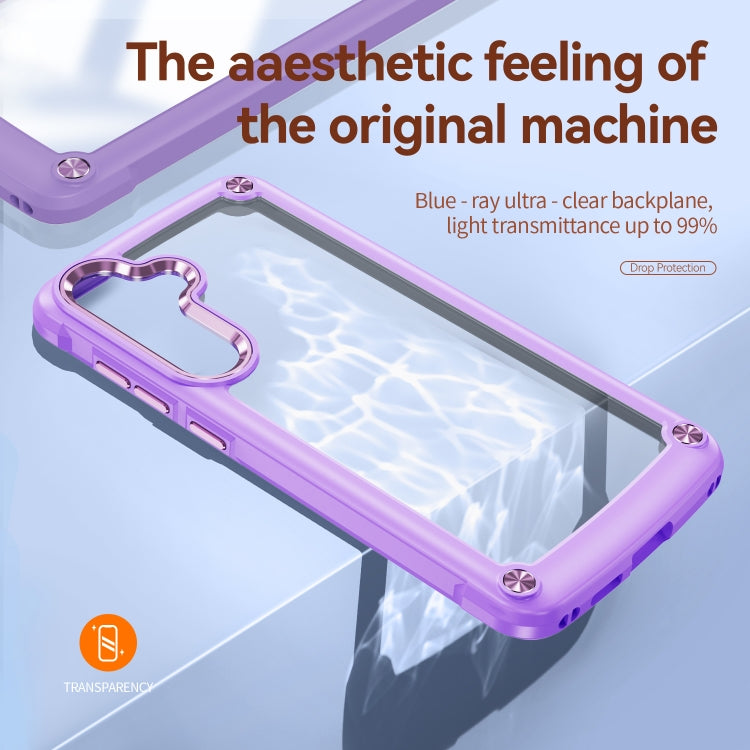 For Samsung Galaxy S25 5G TPU + PC Lens Protection Phone Case(Purple) - Galaxy S25 5G Cases by PMC Jewellery | Online Shopping South Africa | PMC Jewellery | Buy Now Pay Later Mobicred