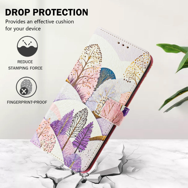 For iPhone 16e Art Colored Drawing Pattern Leather Phone Case(Landscape) - iPhone 16e Cases by PMC TechLife | Online Shopping South Africa | PMC TechLife | Buy Now Pay Later Mobicred