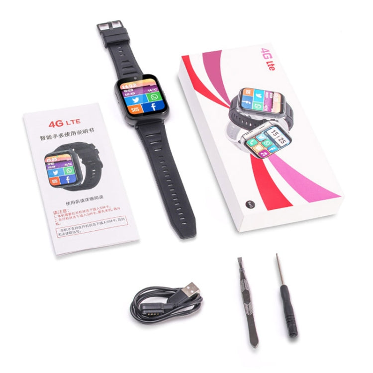 UNIWA DM66 4G Calling Smart Watch, 2GB+16GB, 1.99 inch IPS Screen Android 9.0 Support WiFi GPS(Black) - free shipping - PMC TechLife - Order now!