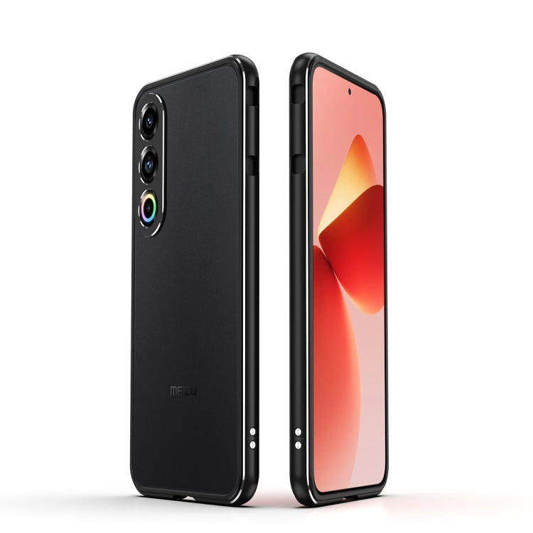 For Meizu 21 Aurora Series Lens Protector + Metal Frame Phone Case(Black Silver) - Meizu by PMC TechLife | Online Shopping South Africa | PMC TechLife | Buy Now Pay Later Mobicred