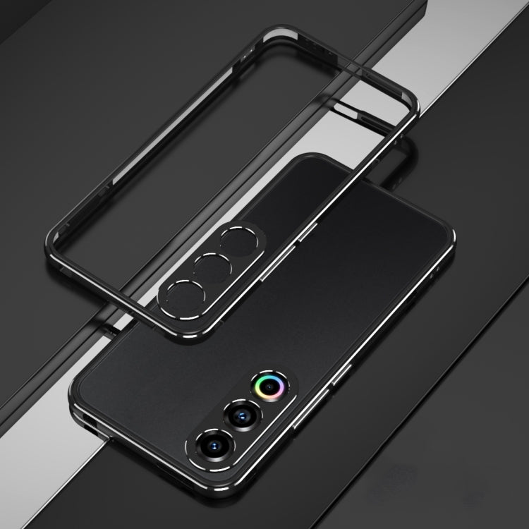 For Meizu 21 Aurora Series Lens Protector + Metal Frame Phone Case(Black Silver) - Meizu by PMC TechLife | Online Shopping South Africa | PMC TechLife | Buy Now Pay Later Mobicred