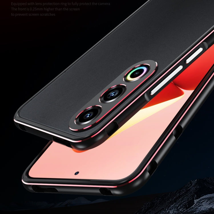 For Meizu 21 Aurora Series Lens Protector + Metal Frame Phone Case(Black Silver) - Meizu by PMC TechLife | Online Shopping South Africa | PMC TechLife | Buy Now Pay Later Mobicred