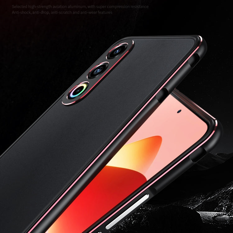 For Meizu 21 Aurora Series Lens Protector + Metal Frame Phone Case(Black Silver) - Meizu by PMC TechLife | Online Shopping South Africa | PMC TechLife | Buy Now Pay Later Mobicred
