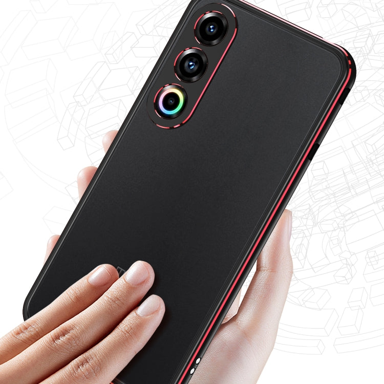 For Meizu 21 Aurora Series Lens Protector + Metal Frame Phone Case(Black Silver) - Meizu by PMC TechLife | Online Shopping South Africa | PMC TechLife | Buy Now Pay Later Mobicred