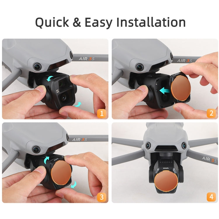 For DJI Air 3S Sunnylife Camera Lens Filter, Filter:ND8 - free shipping - PMC TechLife - Order now!