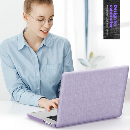 For MacBook Pro 16.2 inch A2991 / A2485 Fabric Magnetic Holder Laptop Protective Case(Purple) - MacBook Pro Cases by PMC Jewellery | Online Shopping South Africa | PMC Jewellery | Buy Now Pay Later Mobicred