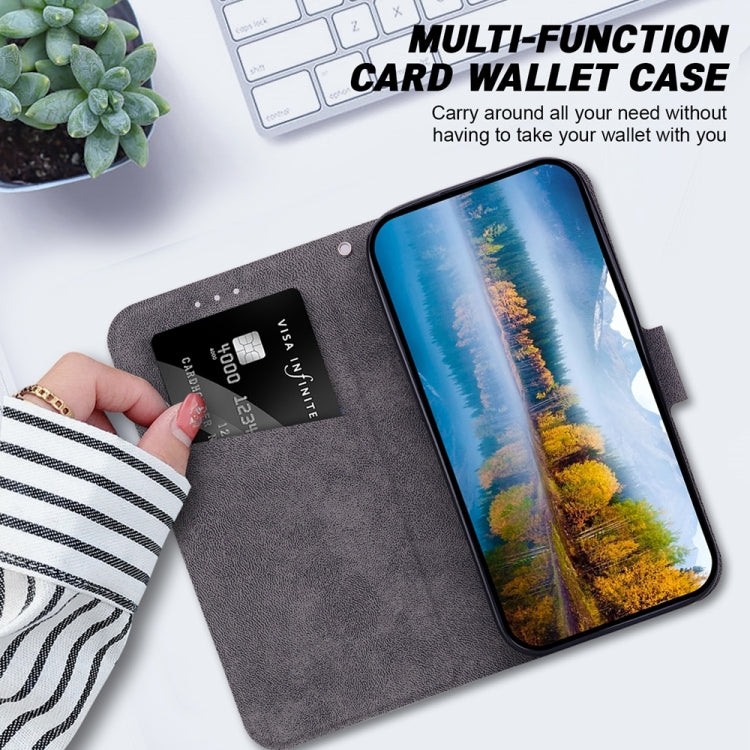 For iPhone 16e Ultra-thin Voltage Magnetic Buckle Leather Phone Case(Blue) - iPhone 16e Cases by PMC TechLife | Online Shopping South Africa | PMC TechLife | Buy Now Pay Later Mobicred