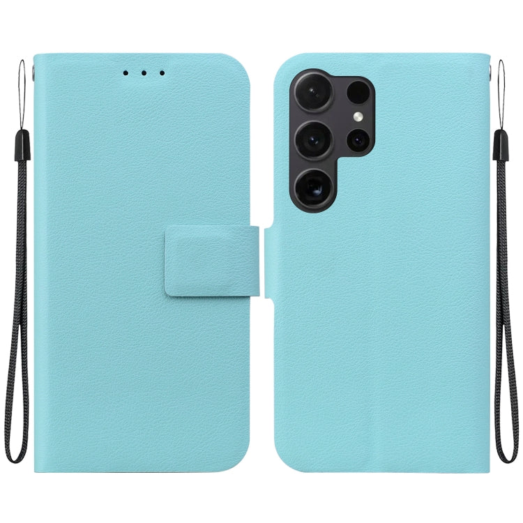 For Samsung Galaxy S25 Ultra 5G Ultra-thin Voltage Magnetic Buckle Leather Phone Case(Green) - Galaxy S25 Ultra 5G Cases by PMC Jewellery | Online Shopping South Africa | PMC Jewellery | Buy Now Pay Later Mobicred