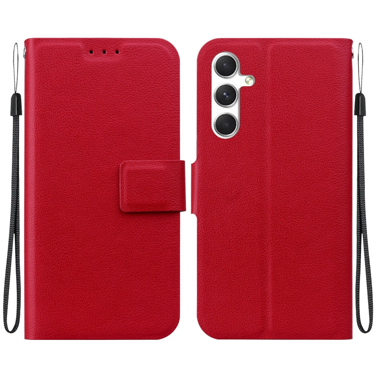 For Samsung Galaxy S25 5G Ultra-thin Voltage Magnetic Buckle Leather Phone Case(Red) - Galaxy S25 5G Cases by PMC TechLife | Online Shopping South Africa | PMC TechLife | Buy Now Pay Later Mobicred