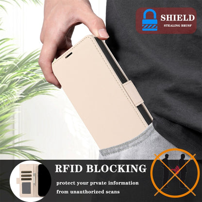 For Samsung Galaxy S25+ / S24+ 5G Side Buckle RFID Anti-theft Leather Phone Case(Apricot) - Galaxy S25+ 5G Cases by PMC Jewellery | Online Shopping South Africa | PMC Jewellery | Buy Now Pay Later Mobicred