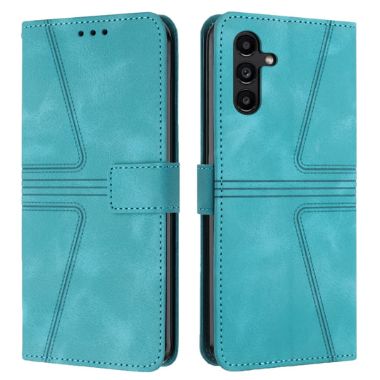 For Samsung Galaxy S25+5G Triangle Solid Color Leather Phone Case(Green) - Galaxy S25+ 5G Cases by PMC Jewellery | Online Shopping South Africa | PMC Jewellery | Buy Now Pay Later Mobicred