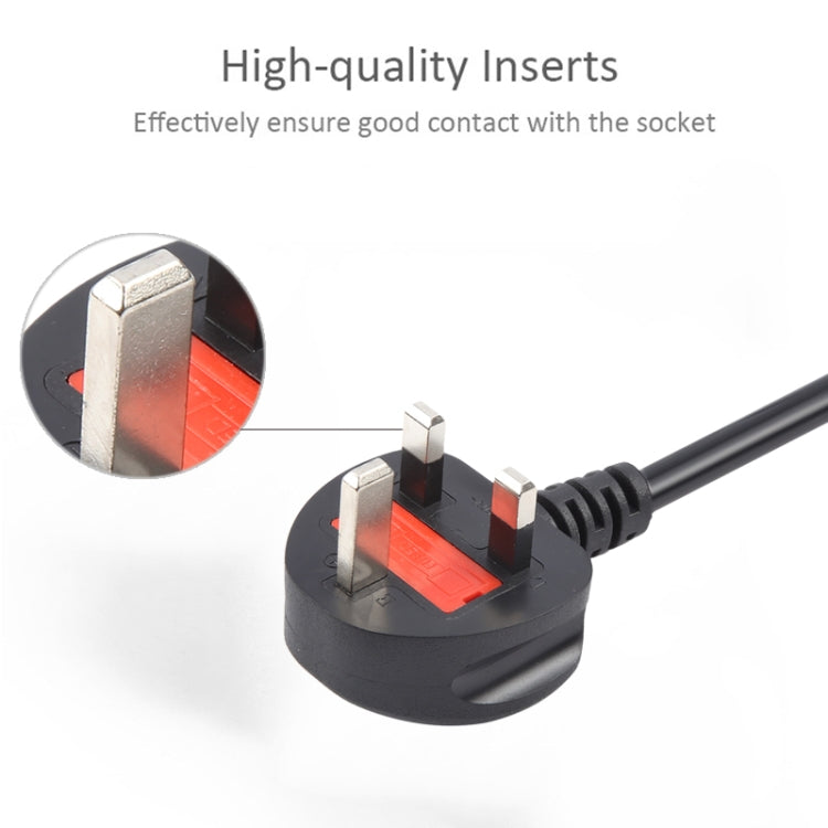 Big UK Plug Computer PC Power Cord 3 Pin Cable, Length:5m(Black) - Power Cord by PMC TechLife | Online Shopping South Africa | PMC TechLife | Buy Now Pay Later Mobicred
