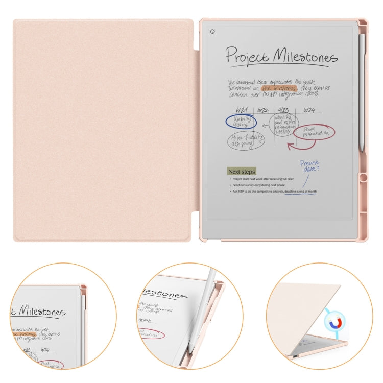For reMarkable Paper Pro 2024 11.8 inch Acrylic PU Smart Leather Tablet Case(Pink) - Lenovo by PMC TechLife | Online Shopping South Africa | PMC TechLife | Buy Now Pay Later Mobicred