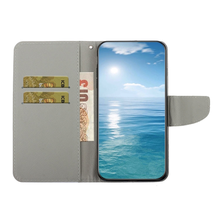 For Samsung Galaxy S25 5G Colored Drawing Pattern Leather Phone Case(Penguin) - Galaxy S25 5G Cases by PMC Jewellery | Online Shopping South Africa | PMC Jewellery | Buy Now Pay Later Mobicred
